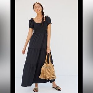 Anthropologie Black Maxi Dress